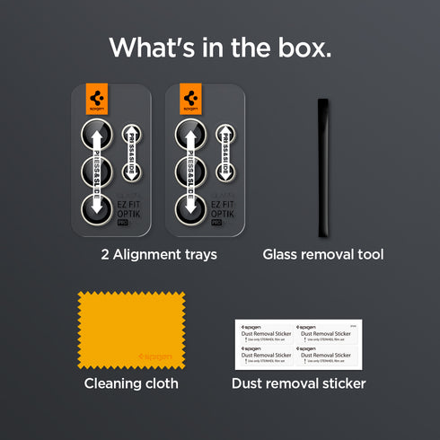 Spigen Galaxy S24 Ultra Lens Protector – Optik Pro EZ Fit (2 Pack)